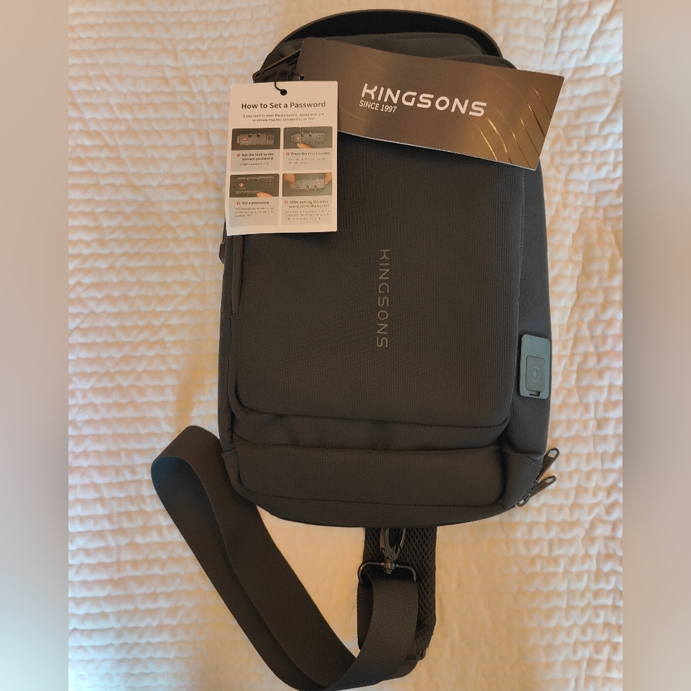 Kingsons Versatile Sling Bag with TSA Lock – Lightweight & Secure